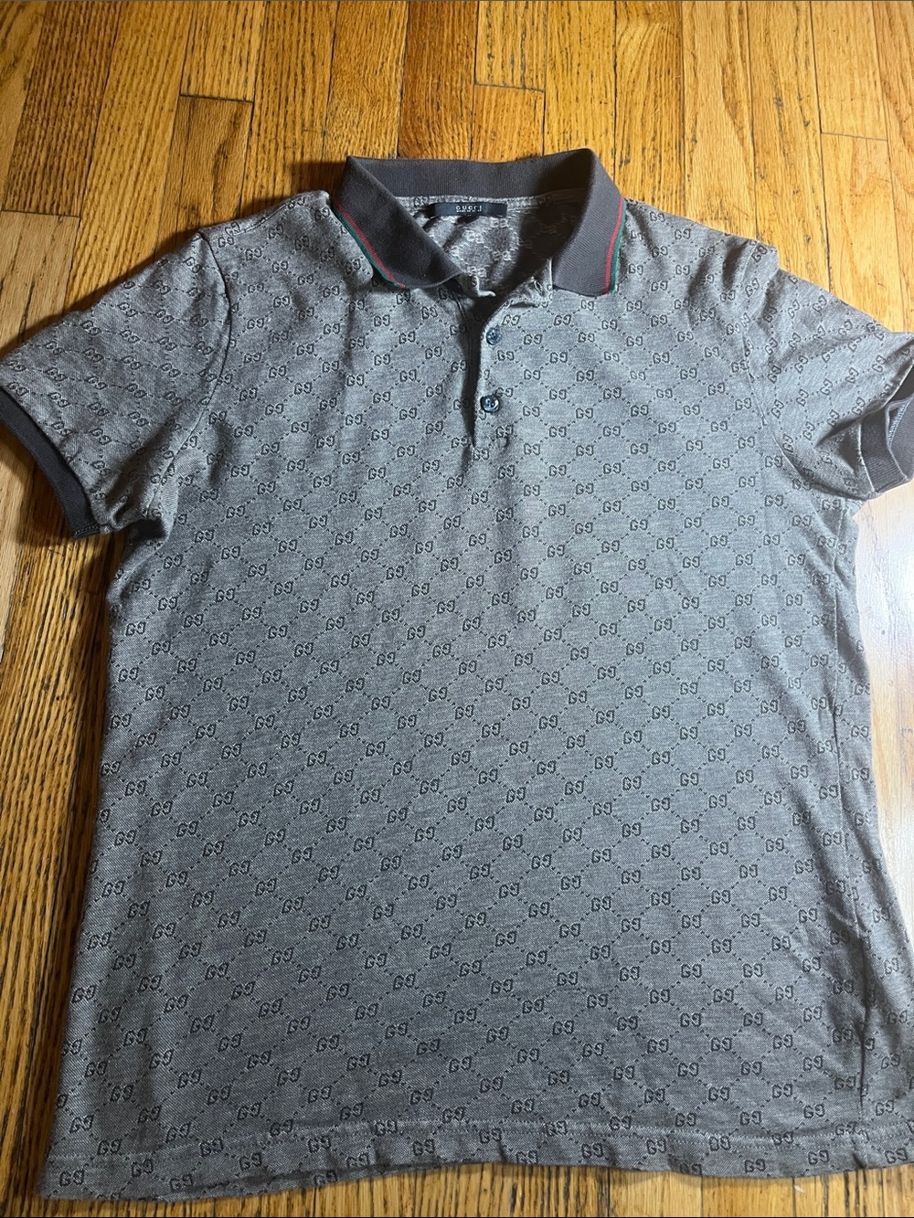 Gucci GG Monogram Polo Shirt Vintage Men's US M